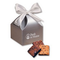 Fresh Baked Brownies in Silver Gift Box